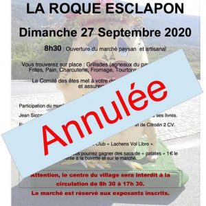 Annulation de la fête de la patate 2020 Annulation de la fête de la patate 2020