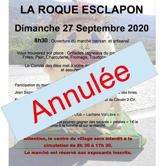 Annulation de la fête de la patate 2020