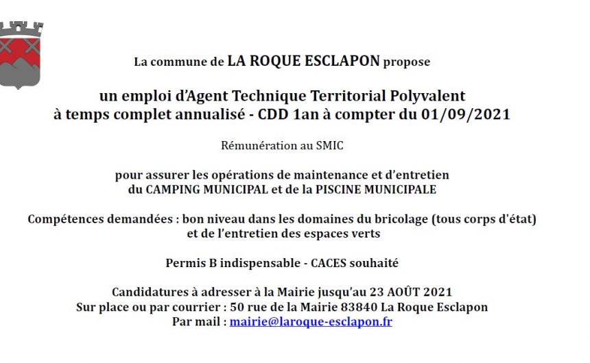 Offre d’emploi