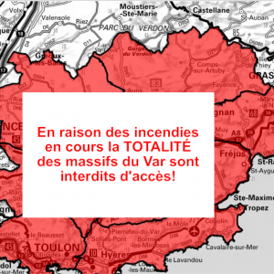 Accès interdit à tous les massifs forestiers du Var