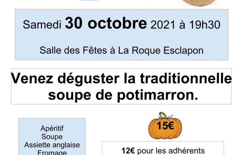Spectacle et dîner Samedi 30 octobre 2021 à la Roque Esclapon