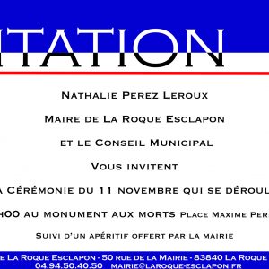 Cérémonie du 11 novembre