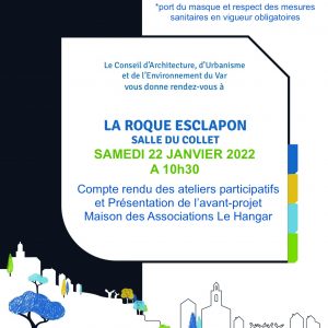 Réunion publique participative le Samedi 22 Janvier 2022 à 10h30 Réunion publique participative le Samedi 22 Janvier 2022 à 10h30