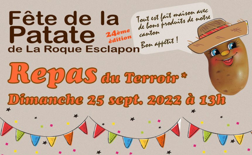 Venez vous régaler à la Fête de la Patate de la Roque Esclapon !