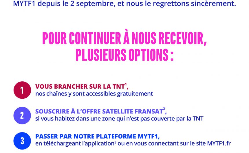 Des difficultés pour recevoir TF1 ?