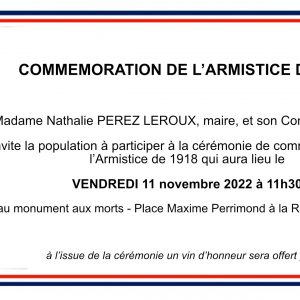 Commémoration de l’Armistice de 1918 Commémoration de l’Armistice de 1918